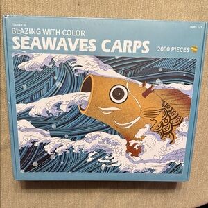 Seawaves Carps Puzzle - Blue and Brown